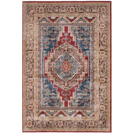 Safavieh Bijar Medium Rectangle Area Rug Royal & Brown - 5 ft. - 3 in. x 7 ft. - 6 in. BIJ636B-5